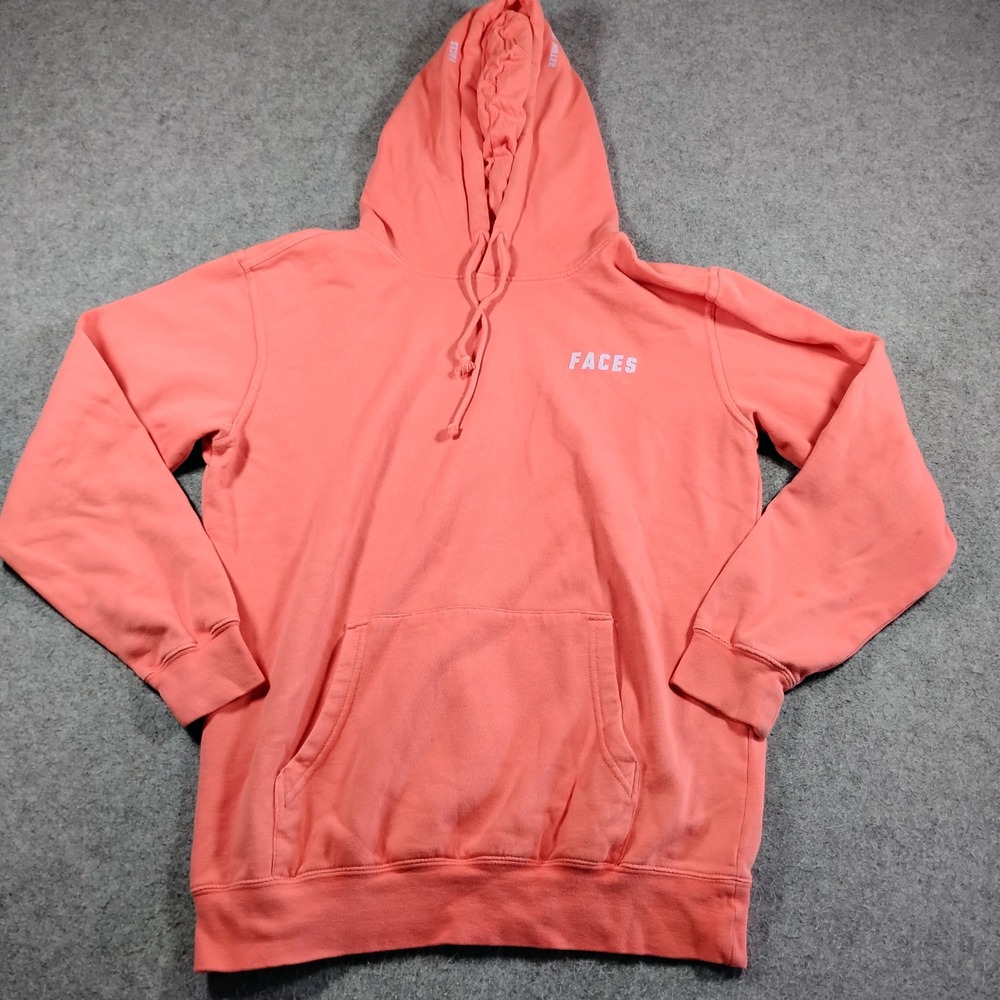 Mac Miller Faces Hoodie Mens Small Coral Pink Tracklist Remember Graphic Fleece